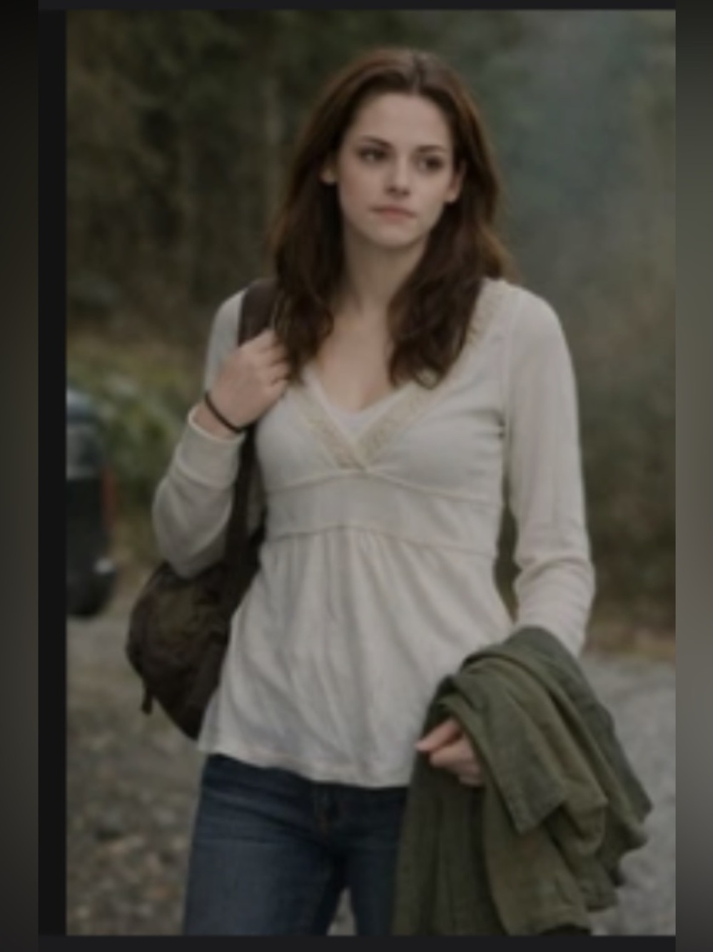 y2k Vintage Abercrombie & Fitch Light Pink Long Sleeve Babydoll Bella Swan Top S - Picture 13 of 13
